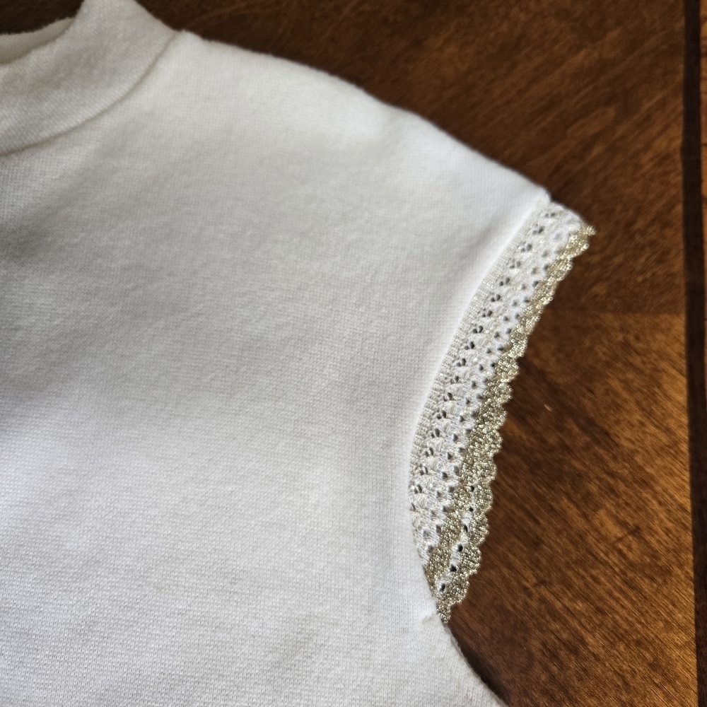 Zara, Elegant Cream Women's Top. Sz M - Picture 7 of 10